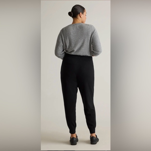 NWT Quince CASHMERE Black Jogger Pants - Picture 2 of 9